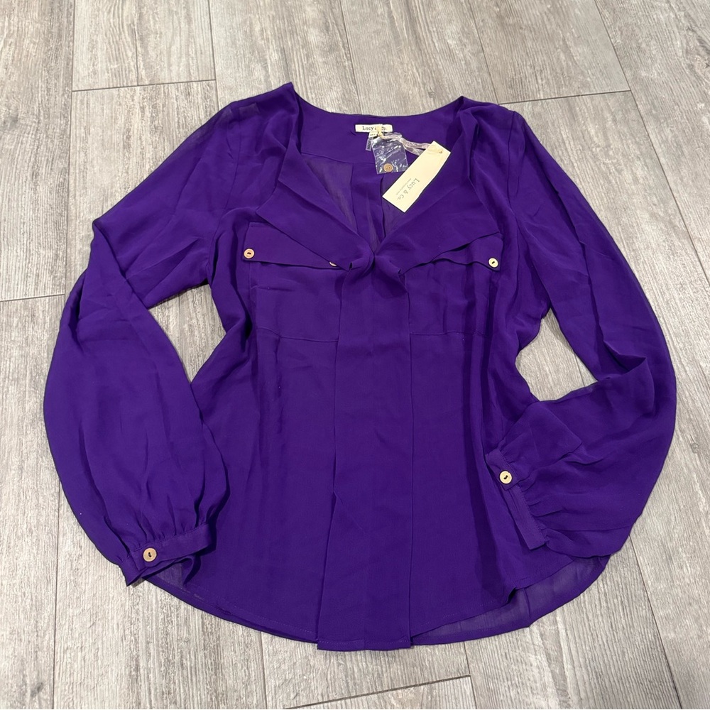 LUCY & CO. Elegant Purple Women's Top